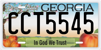 GA license plate CCT5545