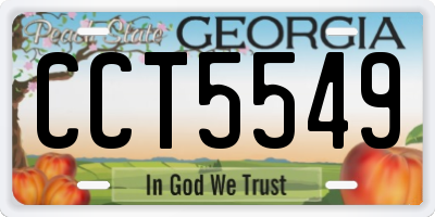 GA license plate CCT5549