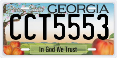 GA license plate CCT5553