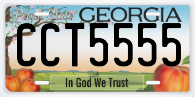 GA license plate CCT5555