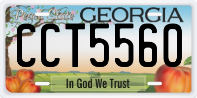 GA license plate CCT5560