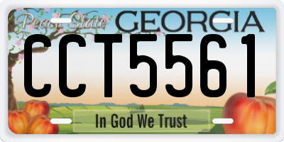 GA license plate CCT5561