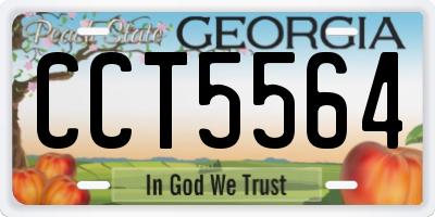 GA license plate CCT5564