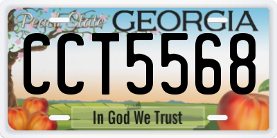 GA license plate CCT5568