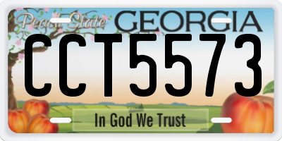 GA license plate CCT5573