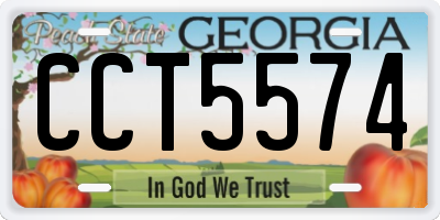 GA license plate CCT5574
