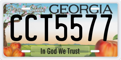 GA license plate CCT5577
