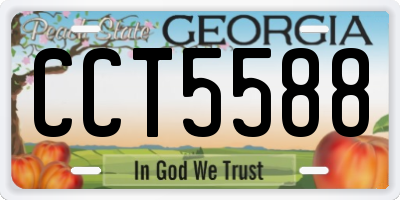GA license plate CCT5588