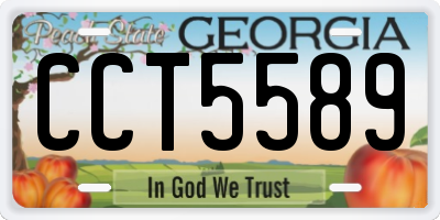 GA license plate CCT5589