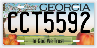 GA license plate CCT5592
