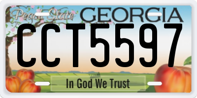 GA license plate CCT5597
