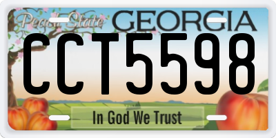 GA license plate CCT5598