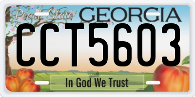 GA license plate CCT5603