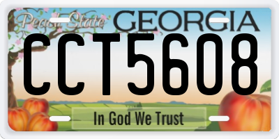 GA license plate CCT5608