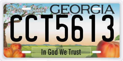 GA license plate CCT5613