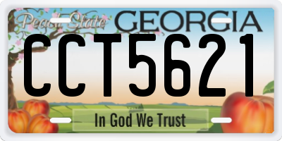 GA license plate CCT5621