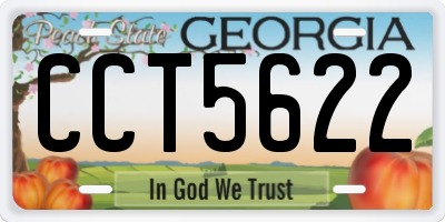 GA license plate CCT5622
