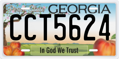 GA license plate CCT5624