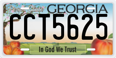 GA license plate CCT5625
