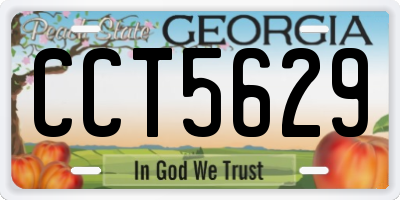 GA license plate CCT5629