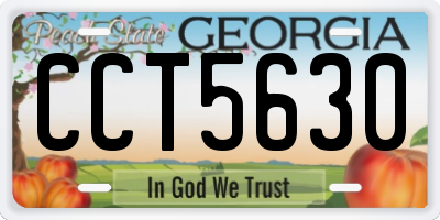 GA license plate CCT5630