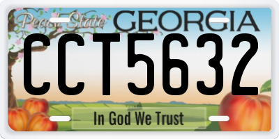 GA license plate CCT5632