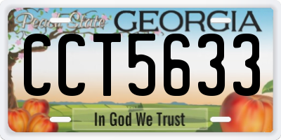 GA license plate CCT5633