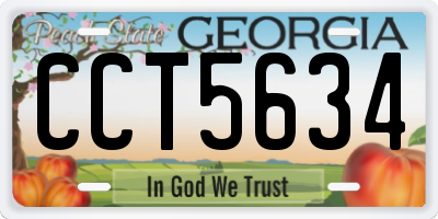 GA license plate CCT5634