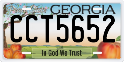 GA license plate CCT5652