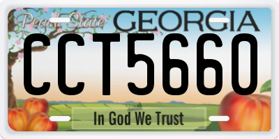 GA license plate CCT5660