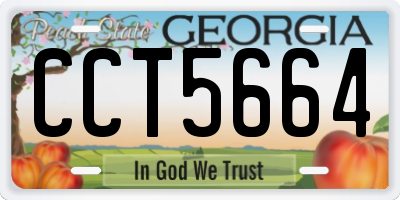 GA license plate CCT5664