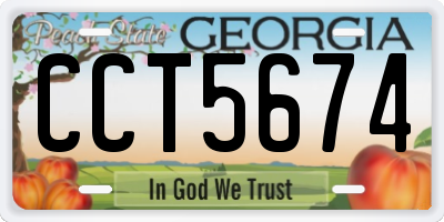 GA license plate CCT5674