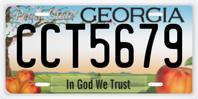 GA license plate CCT5679