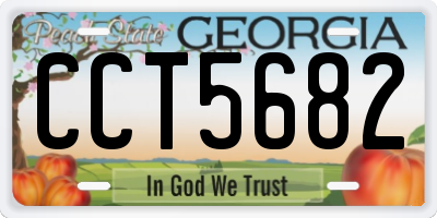 GA license plate CCT5682
