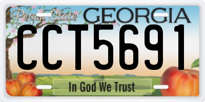 GA license plate CCT5691