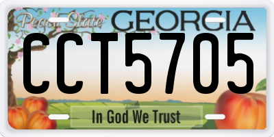 GA license plate CCT5705