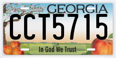 GA license plate CCT5715