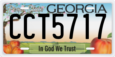 GA license plate CCT5717