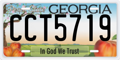 GA license plate CCT5719
