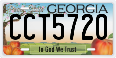 GA license plate CCT5720