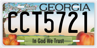 GA license plate CCT5721