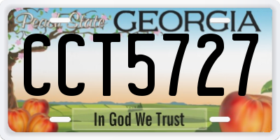 GA license plate CCT5727