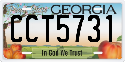 GA license plate CCT5731