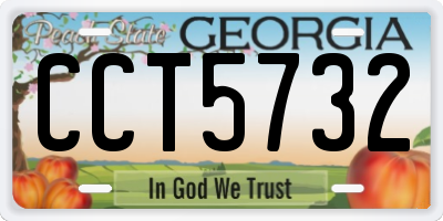 GA license plate CCT5732