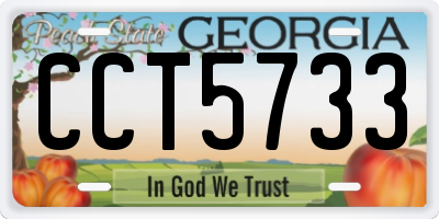 GA license plate CCT5733
