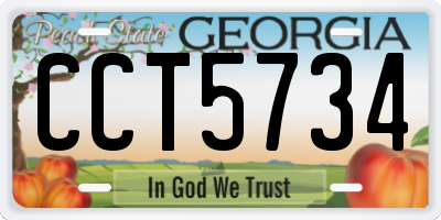 GA license plate CCT5734