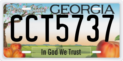 GA license plate CCT5737