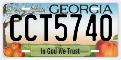 GA license plate CCT5740