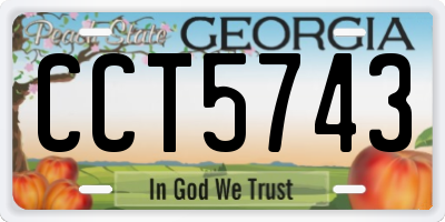 GA license plate CCT5743