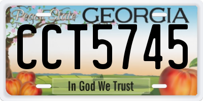 GA license plate CCT5745